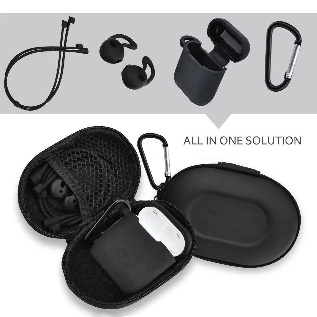 Silicone Case Protector and Accessories Kit Compatible For Use With Apple AirPodsĀ® - Image 2