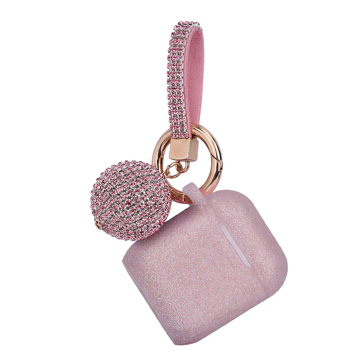 Fashion Case Protector With Decorative Bling Strap and Ball Compatible For Use With Apple AirPodsĀ® - Image 14
