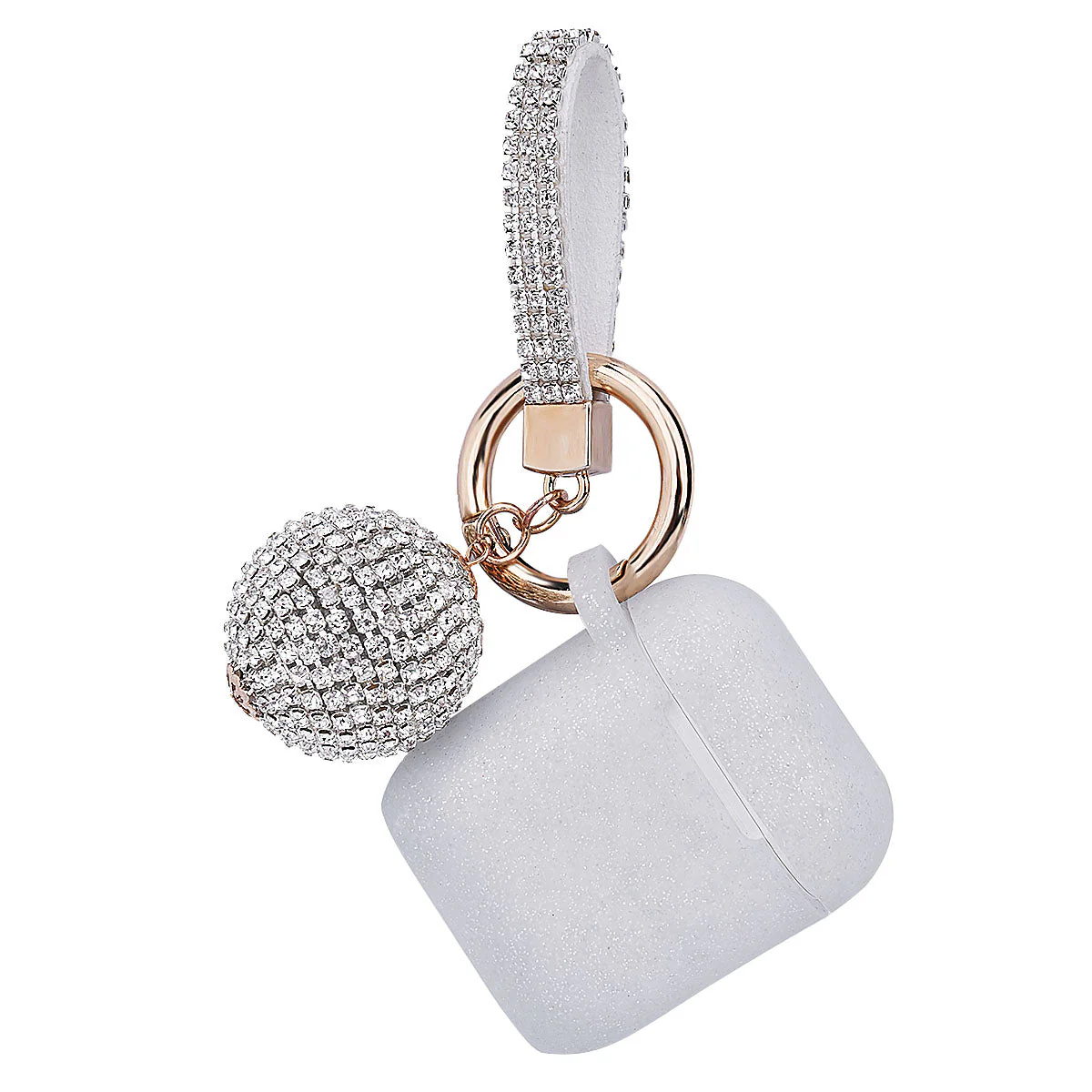 Fashion Case Protector With Decorative Bling Strap and Ball Compatible For Use With Apple AirPodsĀ® - Image 15