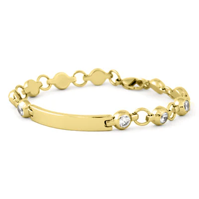 Ladies' ID Bracelet with Crystals - Image 7