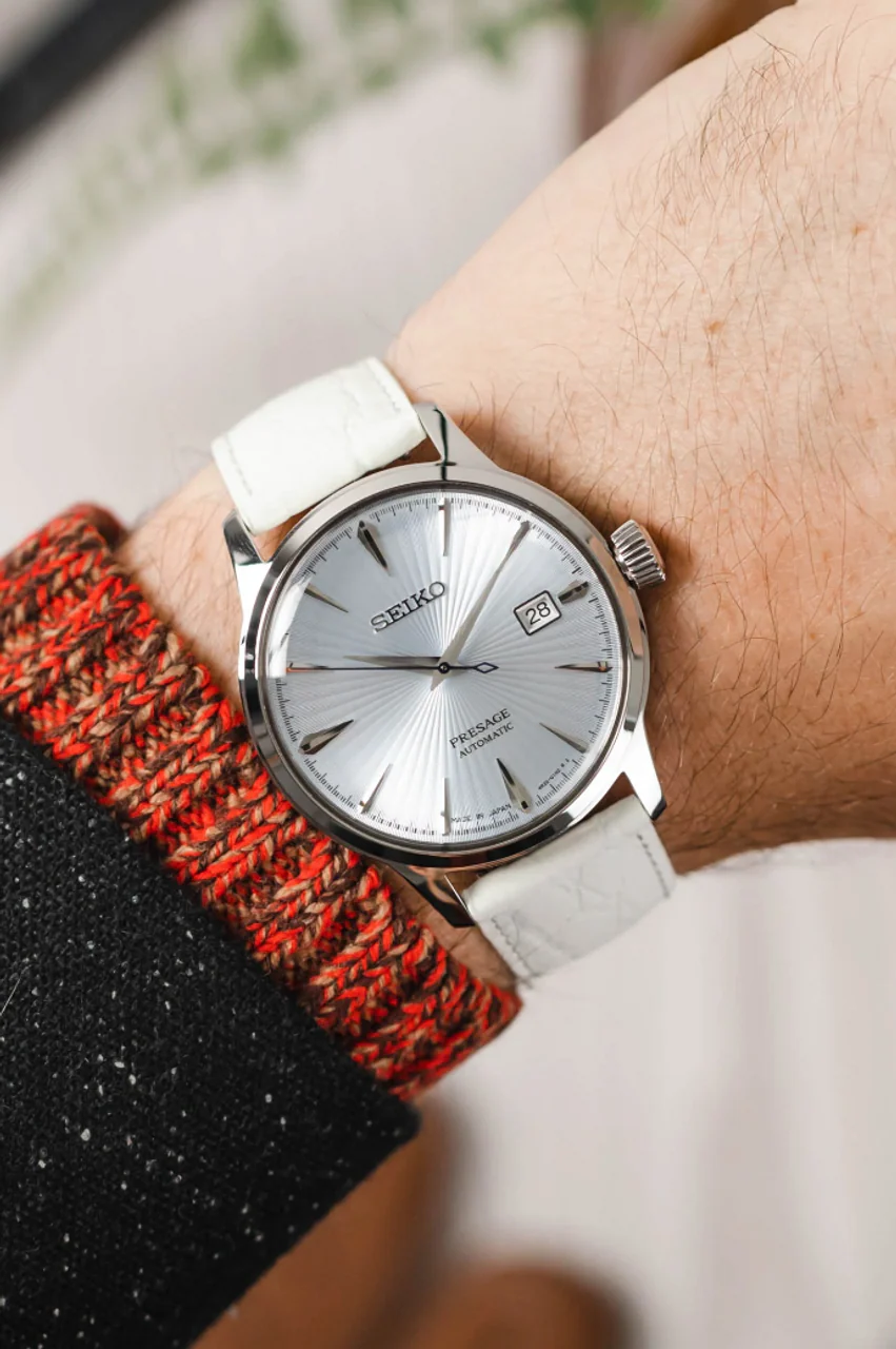 Men's HIRSCH CROCOGRAIN Crocodile Embossed Shiny Calfskin Watch Strap 1232 28 - Image 16