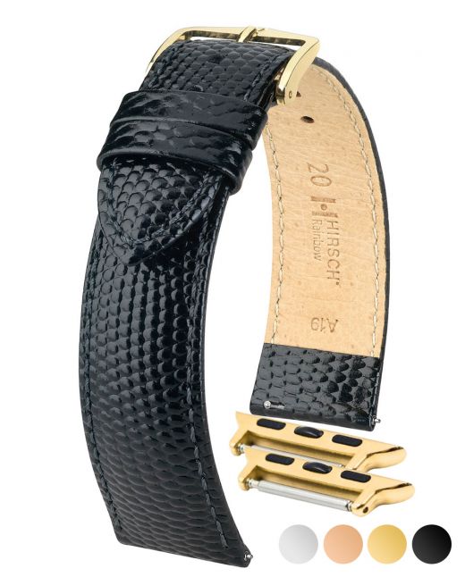 Men's HIRSCH RAINBOW Lizard Embossed Calfskin Watch Strap 1232 26 - Image 9