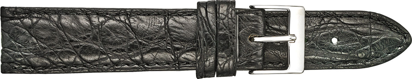 Genuine Matte Crocodile, Padded and Stitched Watch Strap 164 - Image 3