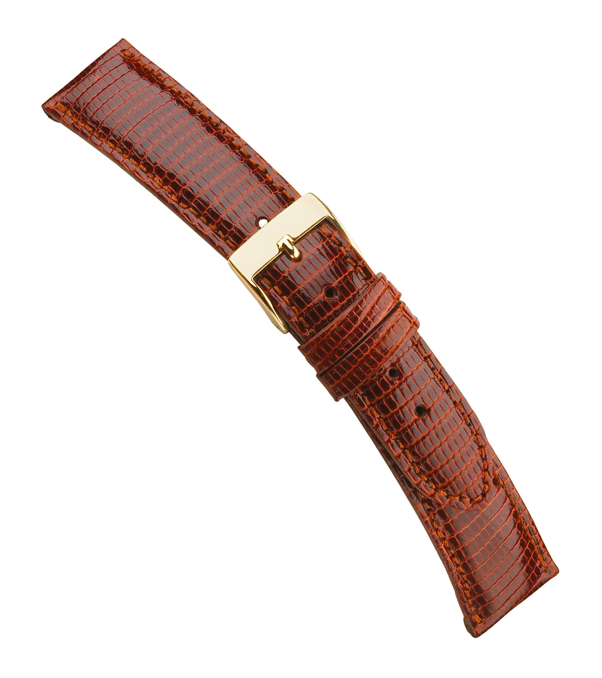 Genuine Lizard Watch Strap Padded and Stitched 177 - Image 18