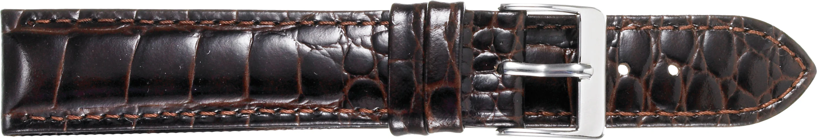 Alligator Embossed Leather Watch Strap 339 - Image 3