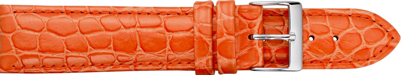 Crocodile Embossed Leather Watch Strap 371 - Image 3