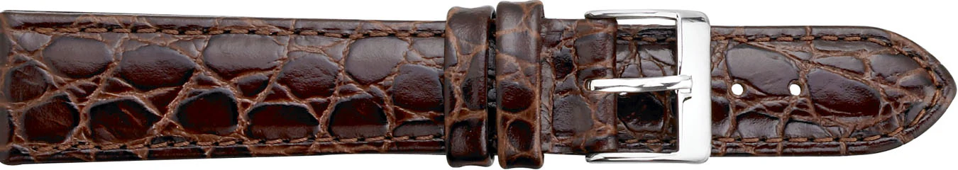 Crocodile Embossed Leather Watch Strap 371 - Image 4