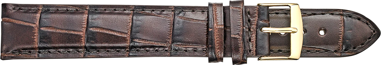 Fleurus Extra Long Alligator Embossed Leather Watchband 384XL - Image 2