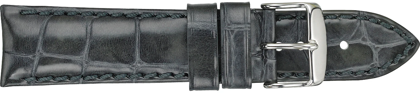 Louisiana Alligator Embossed Leather Watch Strap 424 - Image 3