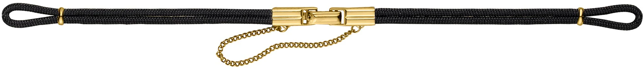 Black Cord Watch Strap with Center Clasp C091