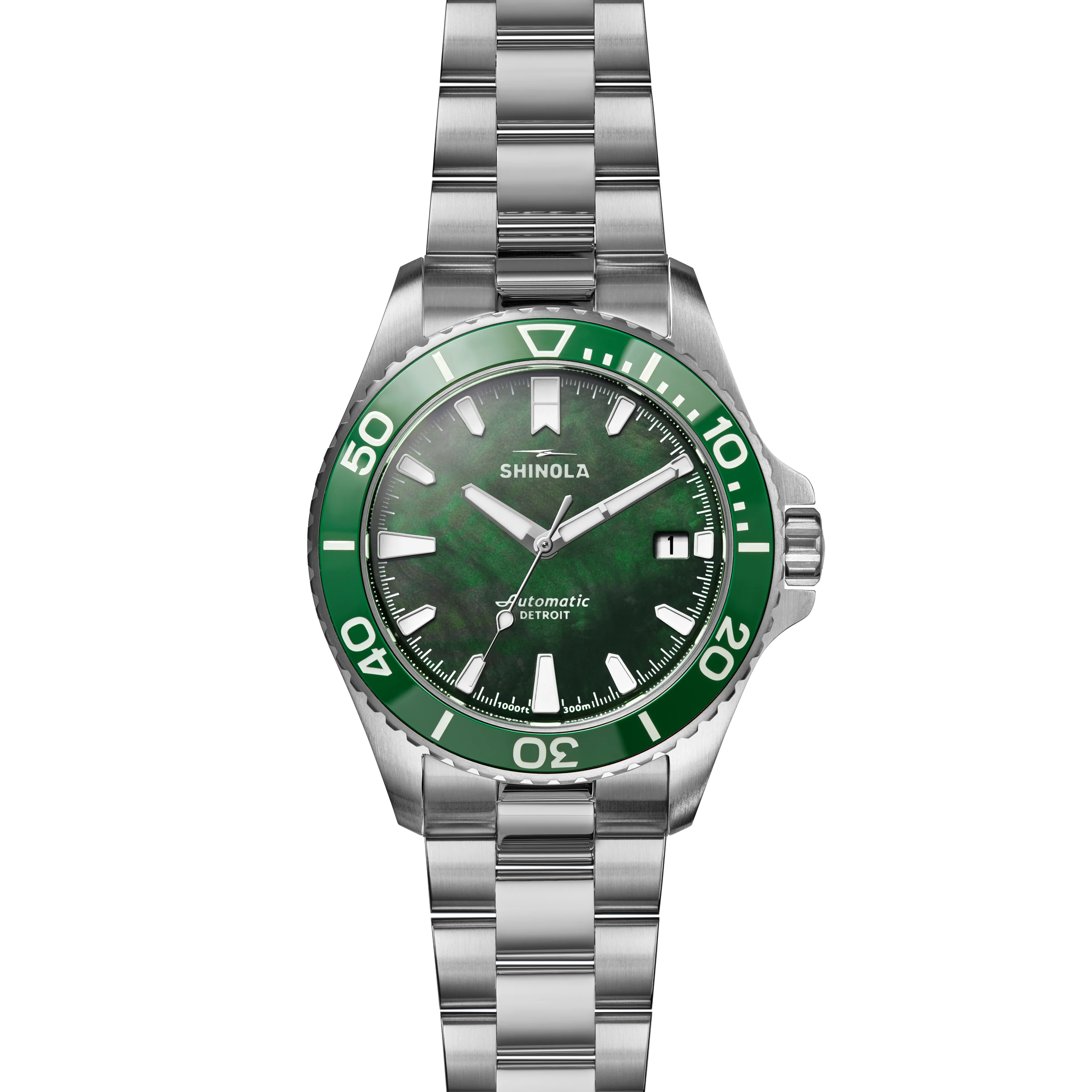 Gift Set: Shinola Monster Ontario 39mm, MOP Silver Bracelet.